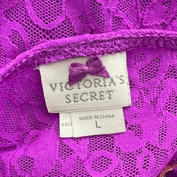 Victoria’s Secret Womens Size Large Purple Lace Camisole - Picture 6 of 8